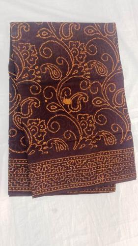 PL COTTON SAREES WITH WAX DOT PRINT DESIGNS
